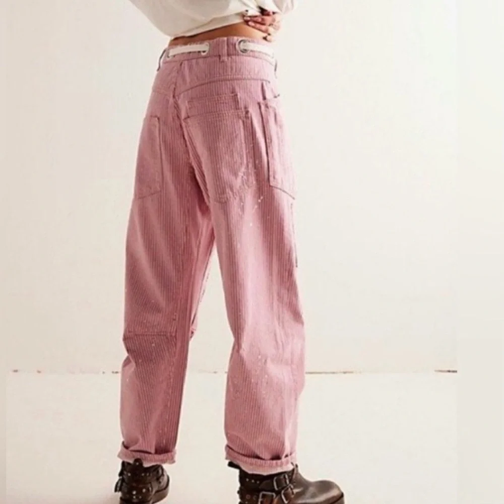 We The Free by Free People:”Moxie” Low Slung Pull-On Barrel Jeans NWOT - Picture 3 of 10